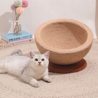 소금냥이 고양이쉼터 고양이스크래쳐, 1개, 브라운