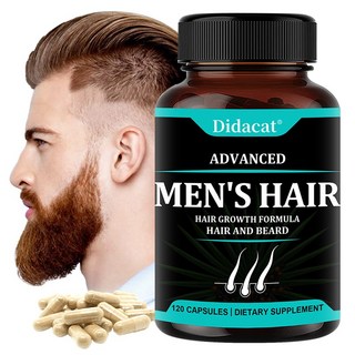 남성 모발 성장 비타민 - 탈모방지 캡슐 모발재생 수염성장, 1병, 60정, 1개