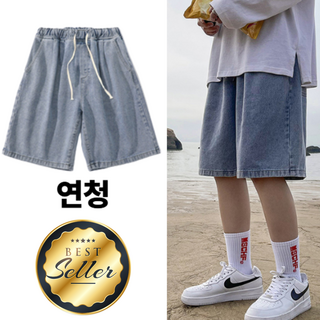 썸머라인 쿨링핏 편한 밴딩 데님 반바지