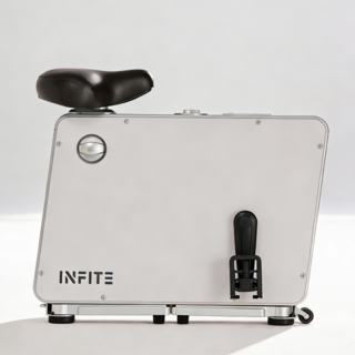 인피테 루틴 바이크 실내자전거 미니 접이식 유산소 사이클 운동기구, 메탈릭화이트, RUT-1103