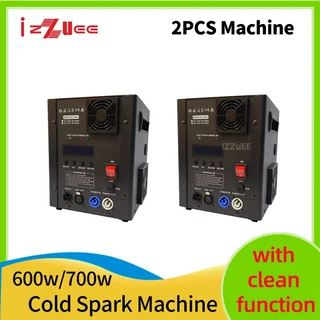 Flycase 옵션과 2PCS 700W 콜드 스파크 불꽃 기계 Sparkular 웨딩 스프레이 파티 무대 Ti 파우더 DJ, [01] 600W, 01 2  Machine