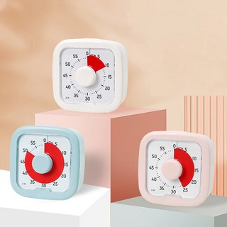 에스준 뽀모도로 타이머 무소음 공부 스터디 쿠킹 타임 알람시계, 1개, 화이트계열