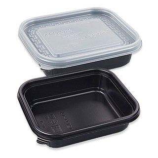 씨앤몰 일회용 반찬용기 BFP-12144-1A 1칸 흑색 50개세트, 1박스, 50세트