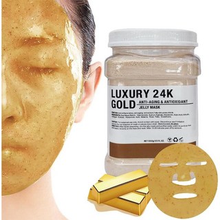 POZTL 페이셜 케어 파우더 마스크 24k 골드 안티에이징 잔주름 멜팅 하이드로필 고르지 않은 피부톤 DIY 스파 23 FLOZ, 기본, 1개