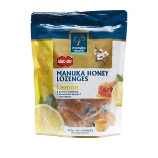 영국 헤롯백화점 마누카헬스 Manuka Health Honey Lemon Lozenges MGO 400+ 마누카꿀 레몬 로젠지스, 250g, 6개