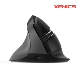 제닉스 VM3S 왼손잡이 전용 블루투스 무선 왼손 버티컬 마우스 변환젠더 제공