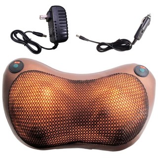 雙按鍵八頭按摩枕 紅外線熱敷 頭部按摩枕 車用家用 溫熱揉捏 瘦腰 腳底按摩 原始點按摩, 不能身體重壓, 頭頸部按摩枕