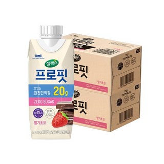 셀렉스 건강식품관 [본사직영]프로핏 프로틴 드링크 딸기초코 2박스 (250ML x 36입), 없음, 250ml, 2개