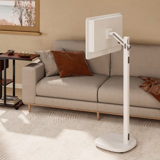 스퀘어 삼탠바이미 거치대 삼성 M5 M7 M8 호환 스탠바이미 32인치 43인치 TV거치대, 화이트, 200x200 브라켓 포함