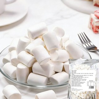 마시멜로우대용량 화이트빅 마시멜로 두바이쫀득쿠키 캠핑쫀득쿠키용 베이킹 재료 관세함유, 1개, 500g