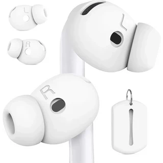 AirPods 4용 이어팁 4세대 안티 슬립 이어버드 실리콘 무선 블루투스 이어폰 경량 슬림 핏, 01 1 Pair white