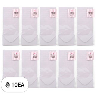 톡톡팬시 파스텔 레터 페이퍼, 연보라, 10개