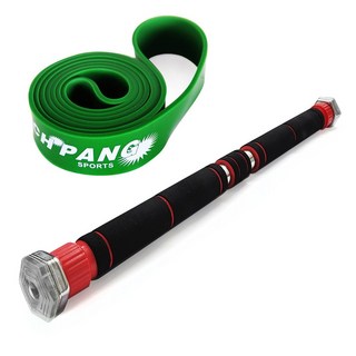 헬스포 특허 풀림방지 가정용 문틀 안전철봉 (캡방식)+5단계밴드, 1개