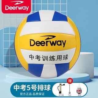 排球 一般排球 室內排球 室外排球 5號排球 彩色排球 五號排球 #標準排球 橡膠排球, 1個, 黃白藍5號球【送氣筒+氣針+網兜】