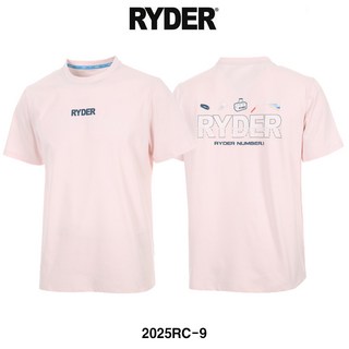 라이더 티셔츠 배드민턴 반팔 상의 남성 여성 반팔티 코튼라이크 오버핏 핑크 2025RC-9