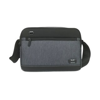 質感刷紋皮革斜背包 尼龍防水側背包 男用斜背包/側背包, 皮革款-刷紋黑,中款