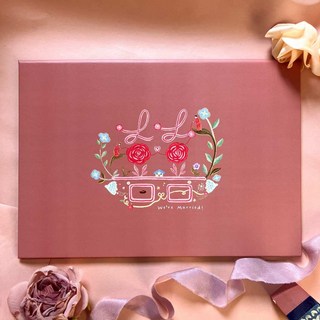 喜字花園 可愛插畫硬殼證書夾, 粉色, 1個