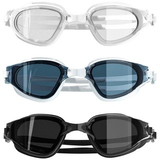 防霧蛙鏡 一體成型 含耳塞 抗UV防水防霧 男女通用【178小舖】, 藍白, 1個
