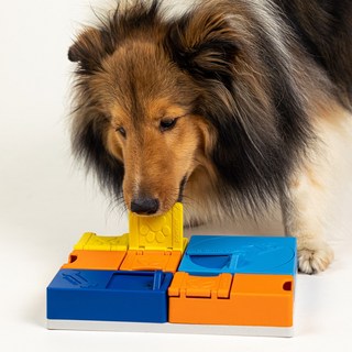 퍼즐처럼 조립하는 강아지 노즈워크 포즐러 레인보우 세트 분리불안 지능개발 IQ 장난감, 1개, 혼합색상