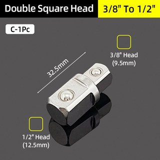 소켓 어댑터 변환기 감속기 세트 3/8 1/2 3/8 1/4 1/2 1/2 임팩트 드라이브 래칫 렌치 소켓 어댑터 수리 핸드, C 1Pc