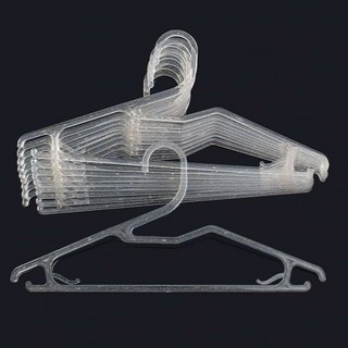10P 화이트펄 반짝이 투명옷걸이 예쁜옷걸이 티셔츠옷걸이
