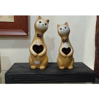 娟兒藝品 貓咪造型物品槽筆筒 - 可愛貓咪對你笑 桌面收納展示藝術品, 1個