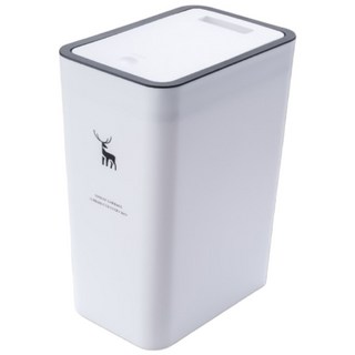 按壓式大容量垃圾桶 廚餘桶 掀蓋彈蓋垃圾桶 廁所廚房分類垃圾筒【JJ0879】, 白