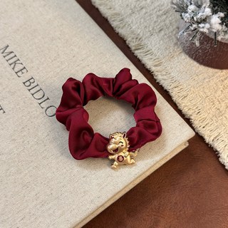 紅色絲絨髮圈 慵懶風高級感髮飾