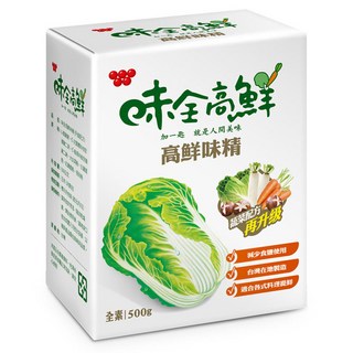 味全 高鮮味精 (調味料) 500g，台灣製造，減少食鹽使用，各式料理提鮮, 500g, 1個