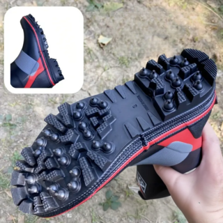 남성용 미끄럼방지 스틸스파이크 하이탑 방수 레인부츠 낚시장화 아웃도어 작업화