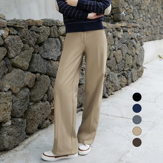 엘블로썸 여성 겨울기모 스판 와이드 슬랙스 (YKK지퍼)