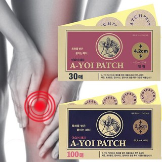 아요이 동전패치 일반형 100매+대형 30매 일본파스 타입 동전파스 붙이는파스, 5개입, 아요이 100매 일반형+아요이 30매 대형, 5세트