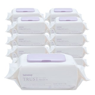 베베숲 트러스트 플러스 유아물티슈 캡형, 80매, 16개