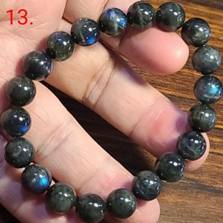 黑拉長石 黑月光石 拉長石 手鍊 手環 手珠 貓眼效應 藍光暈 9mm 天然 水晶玉石特賣