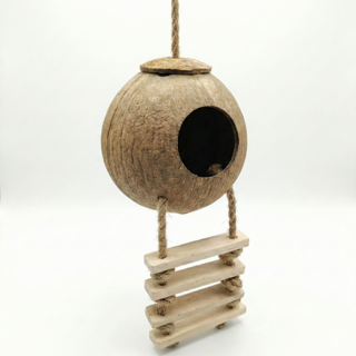 크레스티드게코 코코넛사다리 은신처 놀이터, 1개