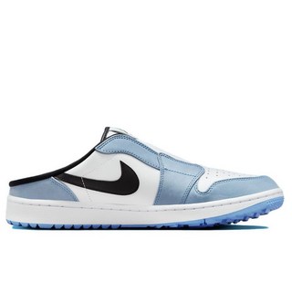 限時特賣 夏季純原AJ1一腳蹬喬1高爾夫半拖夏季便捷休閑潮流板鞋FJ1214-400 動運拖鞋 室外拖鞋, 白紅,38