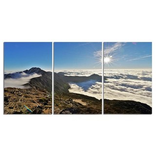 新北出貨 實木框畫 玉山公園 三聯高清 自然景色 現代居家裝飾畫 客廳掛畫 臥室書房壁貼 沙發壁畫 無框畫 生日禮物