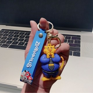 卡通動物方城市鑰匙圈 朱迪尼克可愛包包掛件