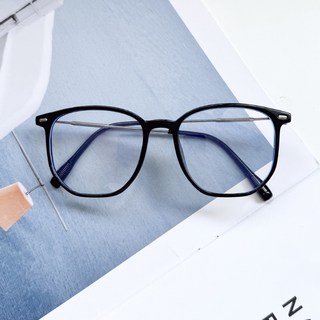 【Fee現貨3色新品】韓系顯臉小濾光感多角造型眼鏡 輕巧黑框鏡片平光眼鏡 冷茶色眼鏡 透明框眼鏡 無度數眼鏡 塑膠眼鏡