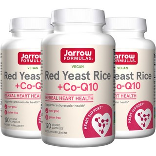 Jarrow FORMULAS 賈羅公式 紅麴輔酶Q10素食膠囊, 120顆, 3罐