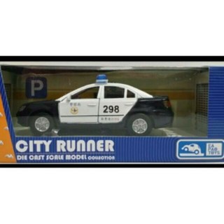 仿真合金模型車 CT-298B交通大隊警車 聲光迴力合金車 ST安全玩具, 1個