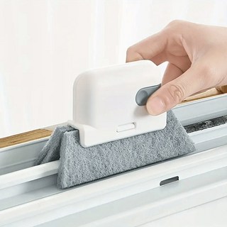 리빙공식 다기능 창문틀 청소 클리닝 브러시, 클리닝브러쉬-노랑, 1개