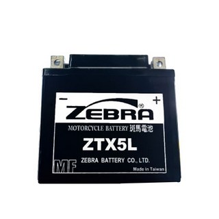 ZEBRA 斑馬 ZTX5L-BS 機車5號電池 (同GTX5L-BS/YTX5L-BS/GTZ6V), 1個, 1入