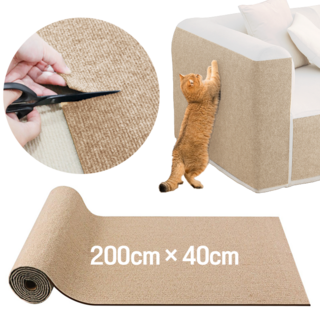 츄르몽 잘라쓰는 부착형 스크래처 붙이는 고양이 스크래쳐, 1개, C. 베이지