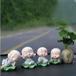 뚱보 연꽃 아기동자승 4종세트, 그레이 아기동자승4종세트