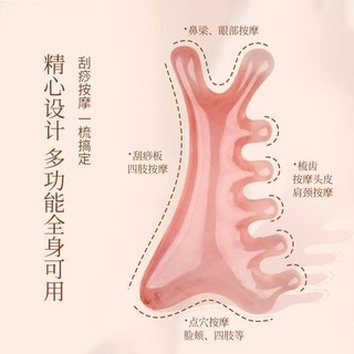 海豚經絡按摩梳 四閤一頭皮臉部刮痧板, 1個, 四合一【3個裝】小海豚按摩梳