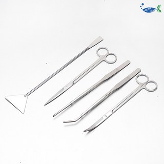 영아쿠아 수초 전용 트리밍 5종세트 실버 가위 핀셋 가방, 1개