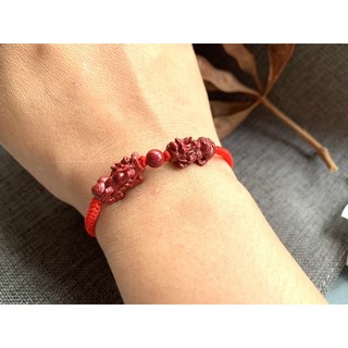 【畫意坊】硃砂紅繩手鍊，招財貔貅轉運手繩，高含量紫金砂手工編織手環