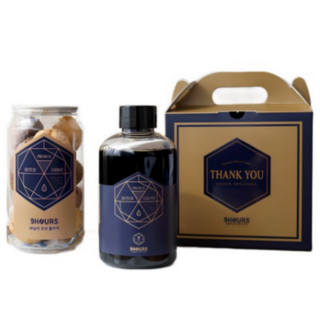 나인아워즈 답례품 선물용 스페셜티 콜드브루, 더치커피200ml & 수제쿠키, 1개, 커피쿠키세트