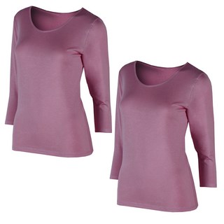 예스플러스_국내산 자연섬유 간절기 여자 상의내의 2P/피부에 부드러움/빅사이즈 추가